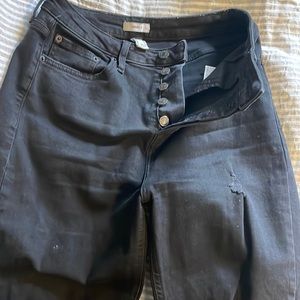 Forever 21 Ripped Black Skinny Jeans